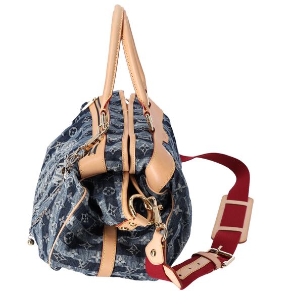 Louis Vuitton Cabas Raye GM Monogram Denim Handbag M95336 Blue - Picture 3 of 9